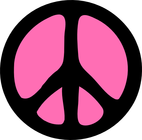 Groovy Peace Symbol 2 Sign Cnd Logo Retro Hot Pink 1 dingle ...