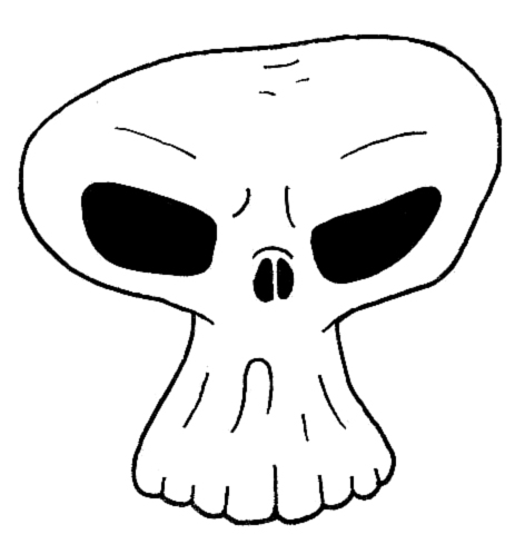 Skull Drawings Cartoon Skulls Evil Drawing Draw