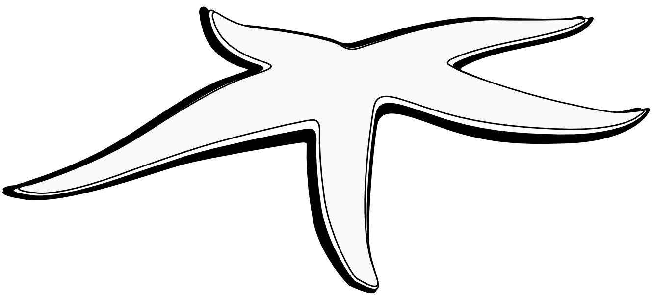 Starfish Clipart Black And White - Free Clipart Images