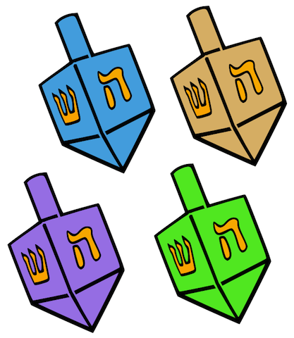 Cartoon dreidel clipart