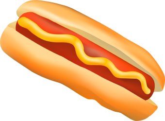 Hot dog confetti clipart