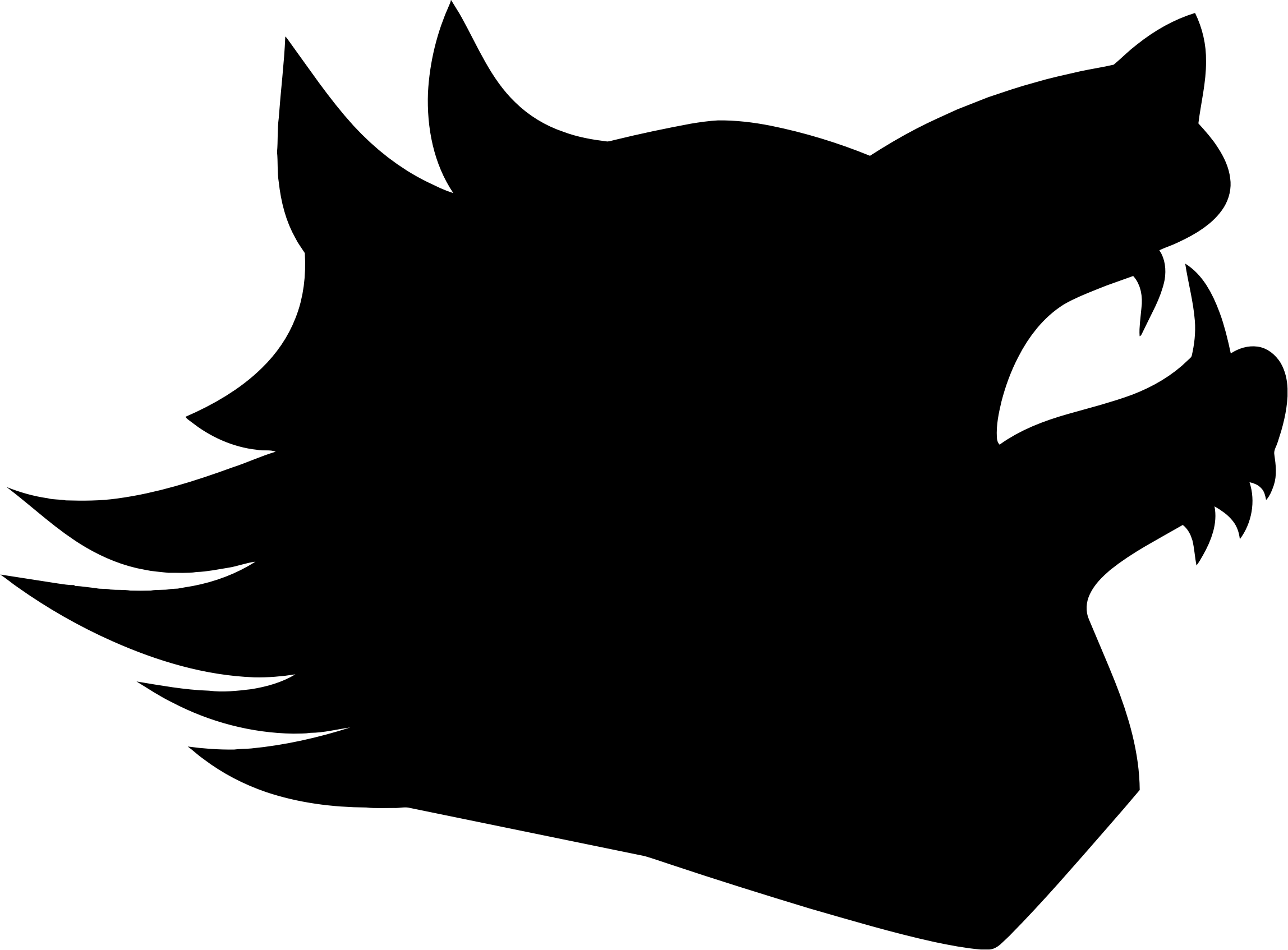 Clipart - Wolf Profile Silhouette