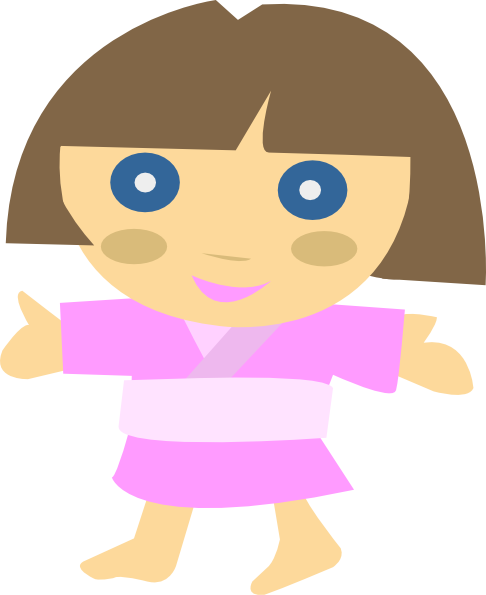 Japanese Character Girl Clip Art - vector clip art ...