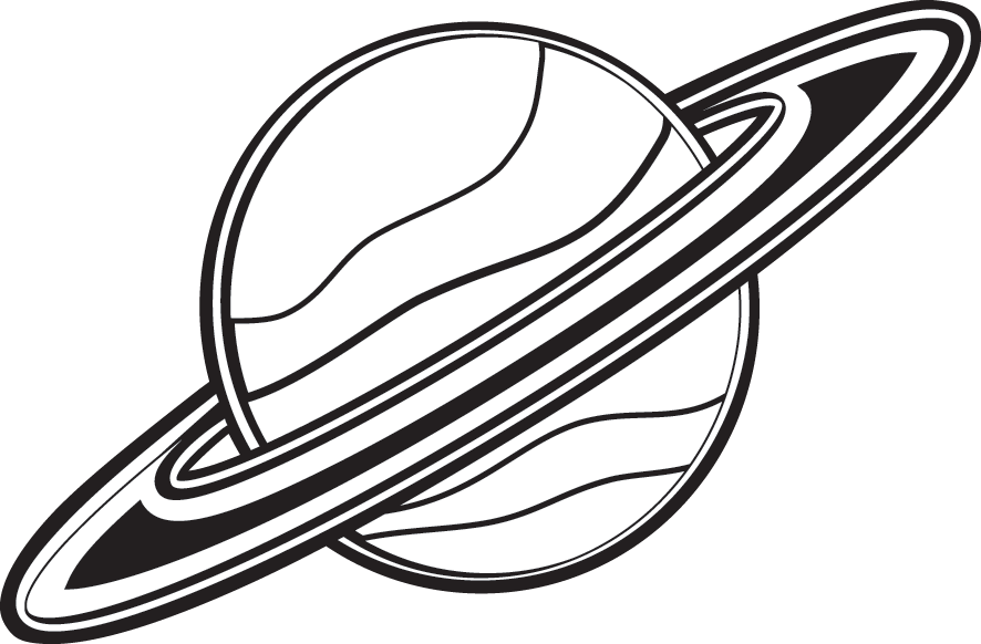 Saturn Black Clipart