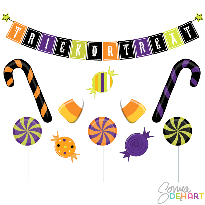 Halloween candy clip art 4