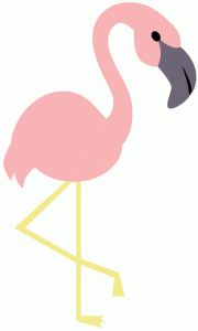 Flamingo head silhouette clipart