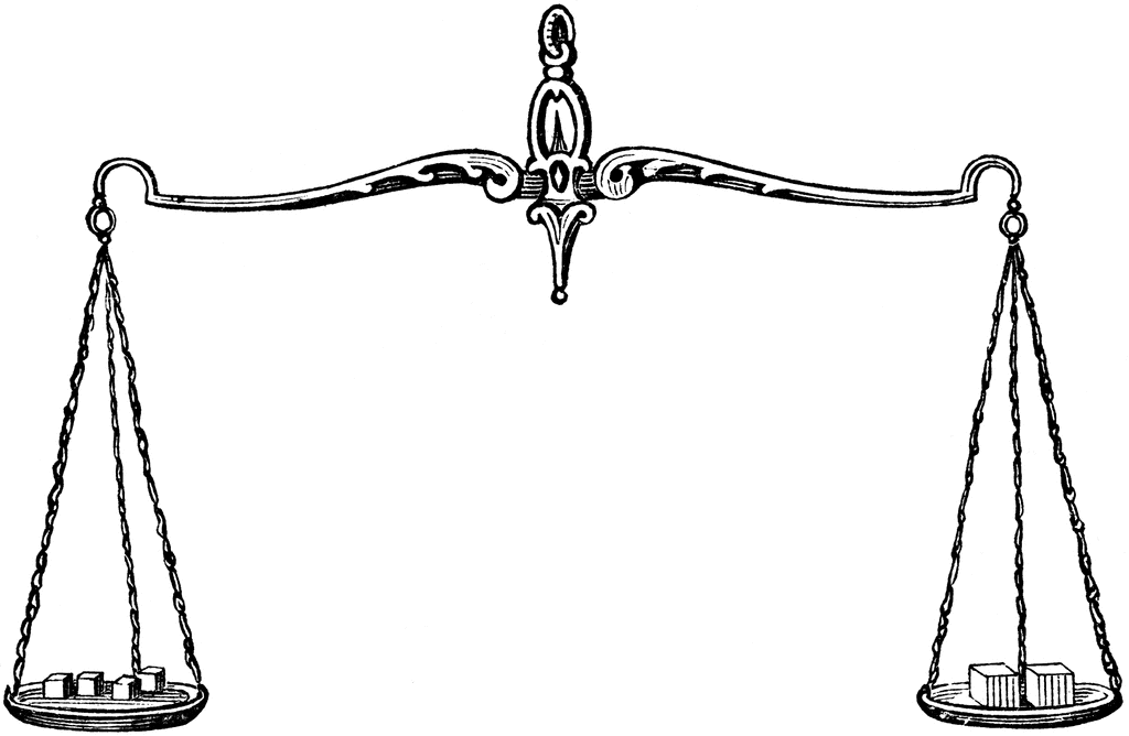 Balance Scale Clipart In A Balancing Scale