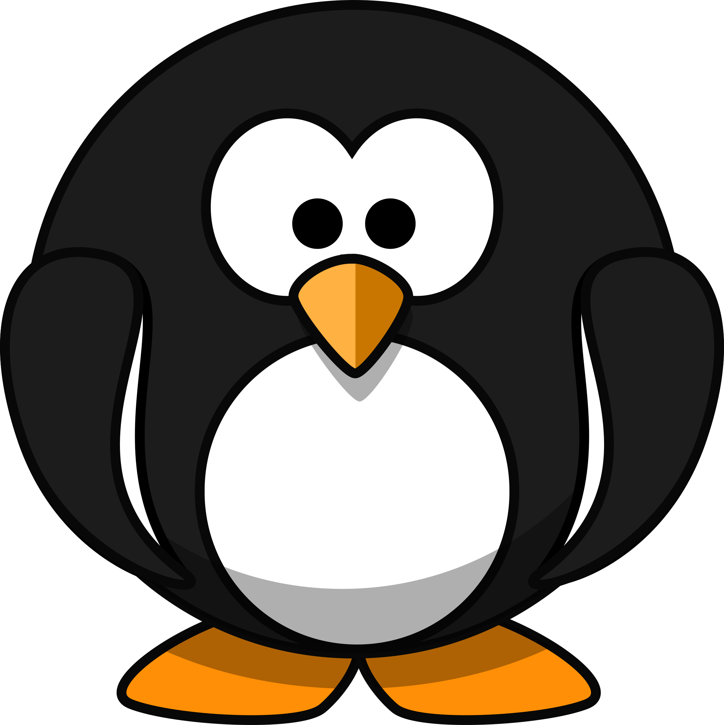 Round Penguin Vector Art - Free Public Domain Stock Photo