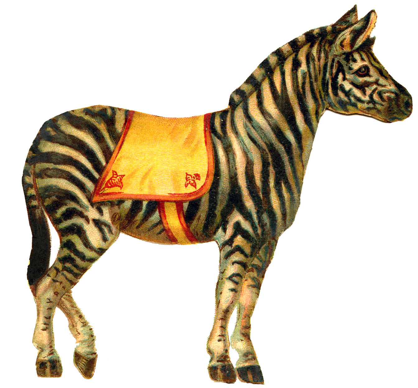 Vintage circus tiger clipart