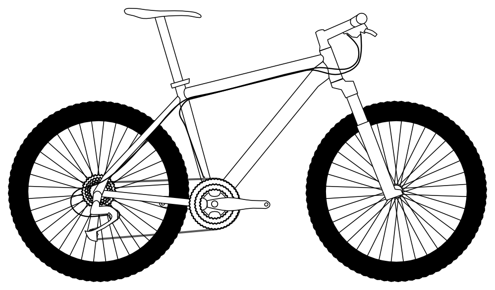 Bike Clipart Black And White - Free Clipart Images