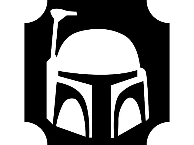 Star Wars 02 - Boba Fett glitter tattoo stencil