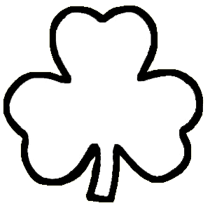 Shamrock Black And White Clipart
