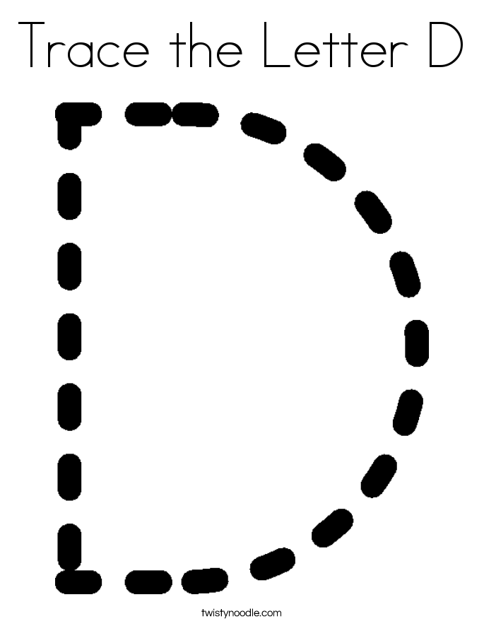 Letter D Coloring Pages - Twisty Noodle