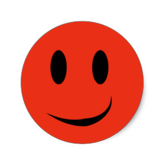 Red Smiley Face Stickers | Zazzle