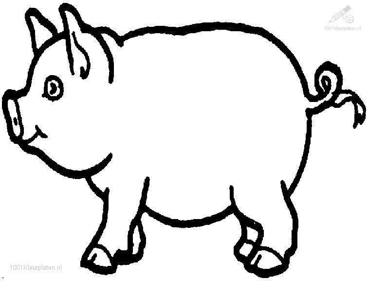 Free printable pig clipart black white