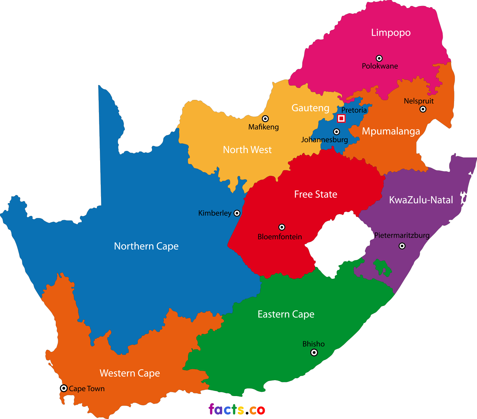 South Africa Map - Political South Africa map outline/blank
