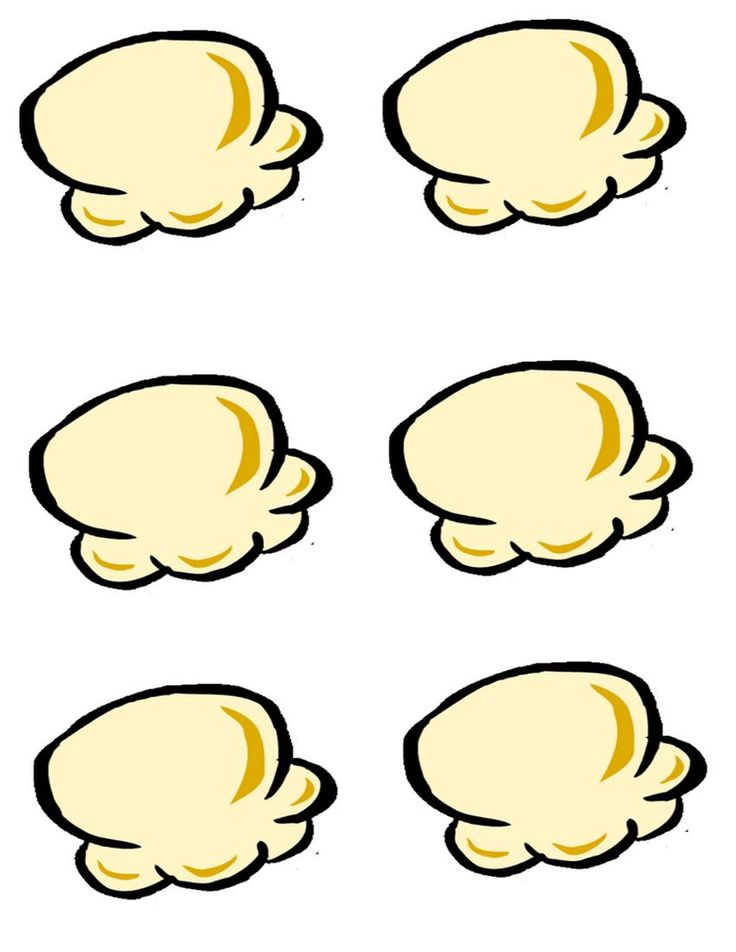 Popcorn game template clipart