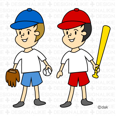 Baseball clipart kids playing