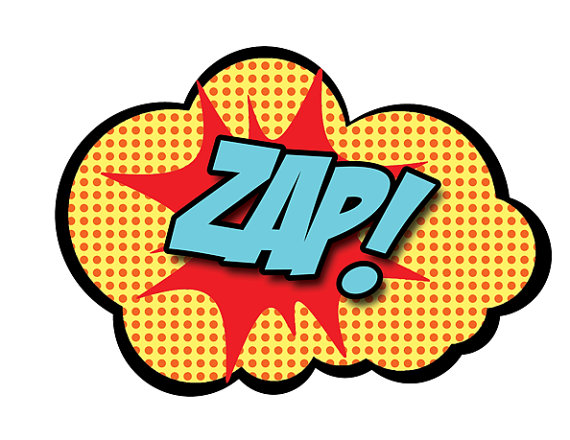 Superhero Comic Party Photo Props Decorations – 6 Action Bubbles ...
