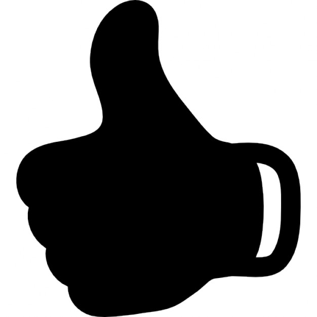 Thumb up black hand symbol Icons | Free Download
