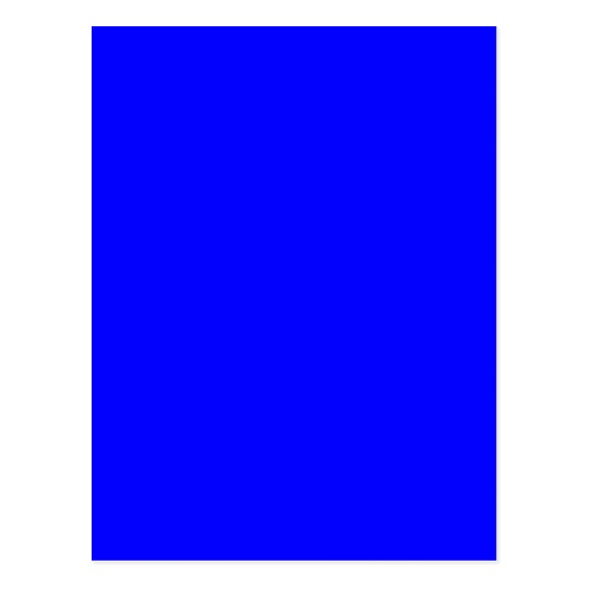 Pure Bright Blue Color Trend Blank Template Postcard | Zazzle