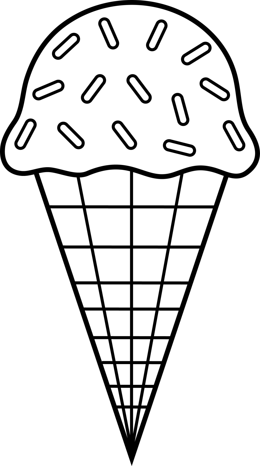 Ice Cream Clipart Black And White - Tumundografico
