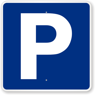 P Symbol Parking Sign , SKU: K-7197