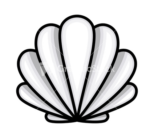 Little mermaid seashell clipart