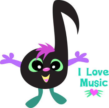 cartoon music note