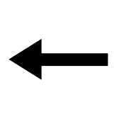 Left pointing arrow clip art