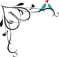 Love birds clipart wedding