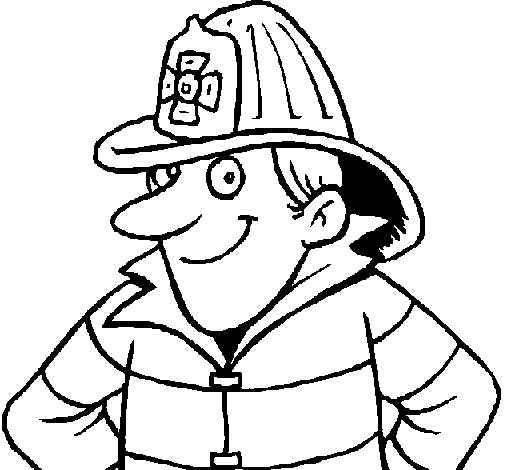 Fire Fighter Clip Art Black And White 30007 | RAMWEB