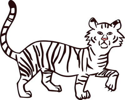 Tiger Outline Drawing - ClipArt Best