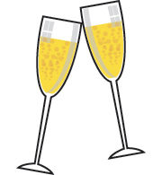 Clipart champagne flutes - ClipartFox