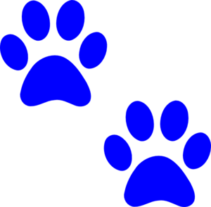Ble Paw Prints clip art - vector clip art online, royalty free ...