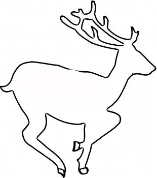 A Deer Outline coloring page | Super Coloring
