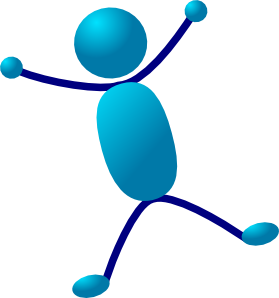 Stick Man Hurray Jumping clip art - vector clip art online ...