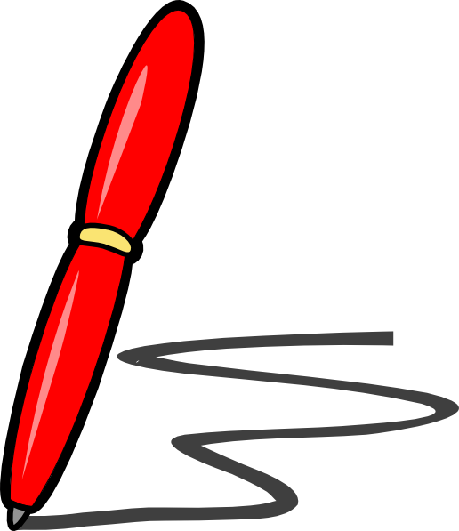 Red Pen clip art - vector clip art online, royalty free & public ...