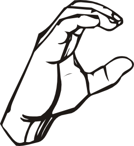 Sign Language C clip art - vector clip art online, royalty free ...
