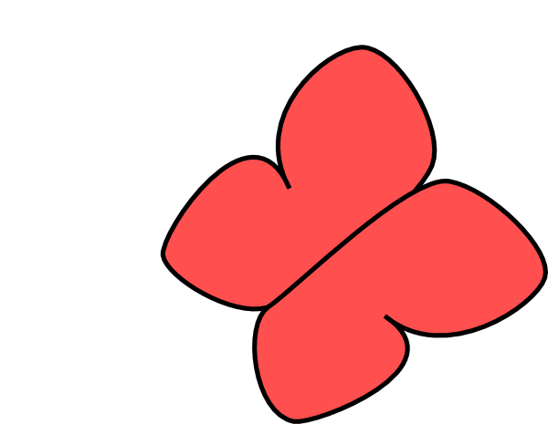 Light Red Butterfly clip art - vector clip art online, royalty ...