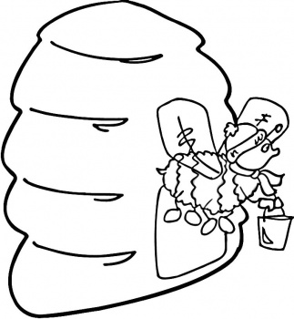 Bee Hive Coloring Cake