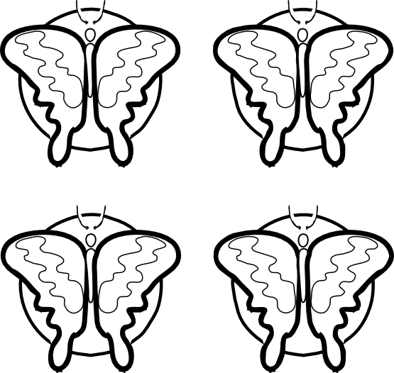 Butterfly 44 Black White Line Art Scalable Vector Graphics SVG ...