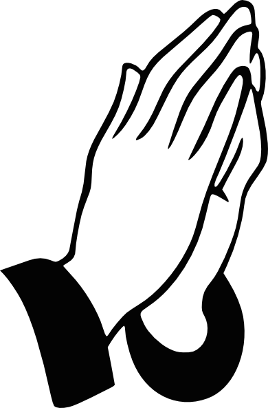Praying Hands Rt clip art - vector clip art online, royalty free ...