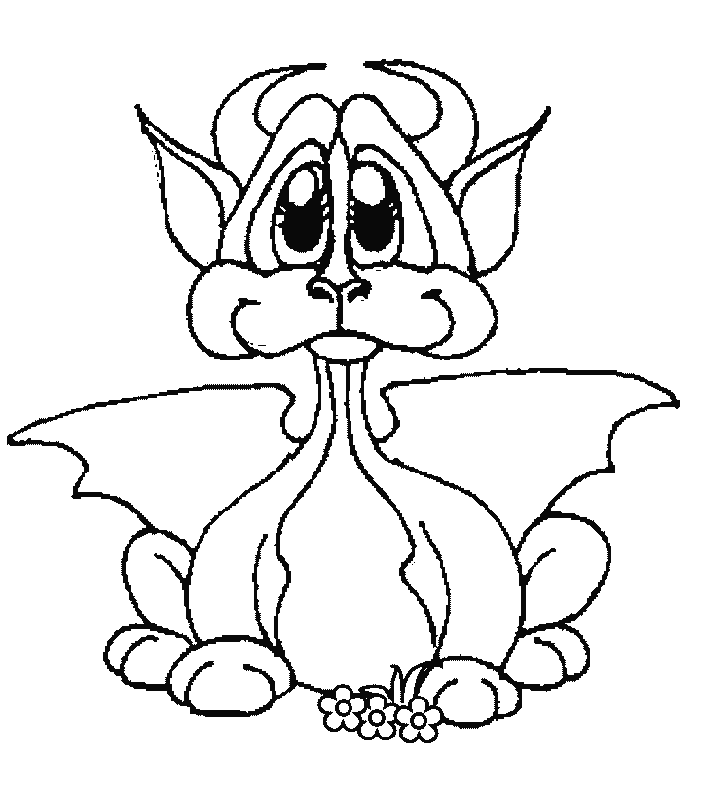 Scary Dragons Colouring Pages