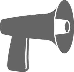 Gray Megaphone clip art - vector clip art online, royalty free ...