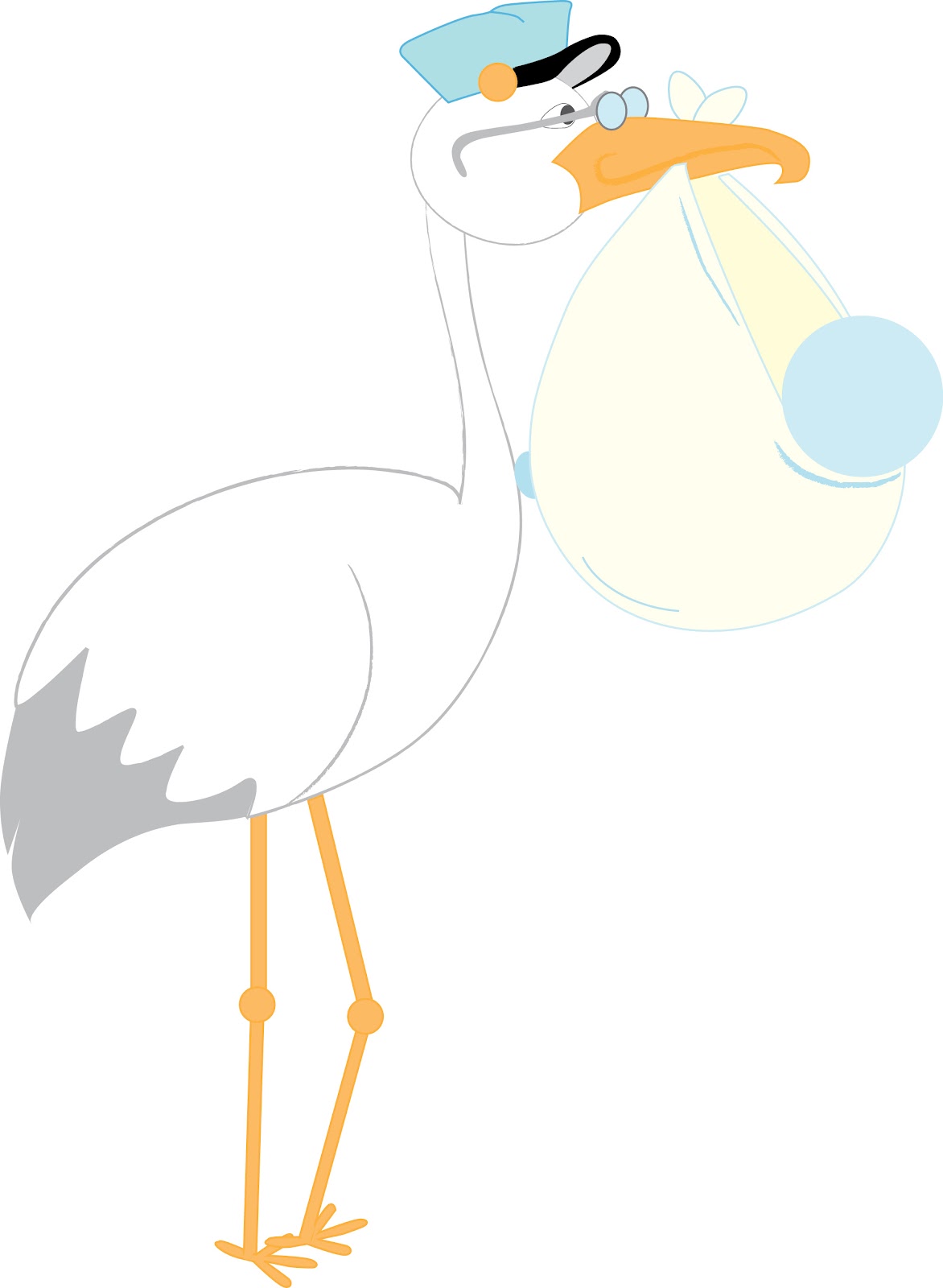 Stork With Baby - ClipArt Best
