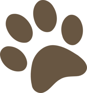 Brown Paw Print clip art - vector clip art online, royalty free ...