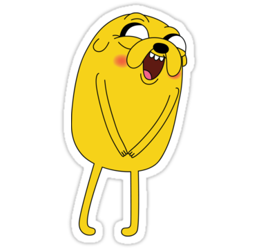 JAKE THE DOG BLUSH" Stickers by reun | Redbubble