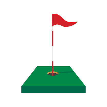 Cartoon Of A Golf Flag Clip Art, Vector Images & Illustrations ...