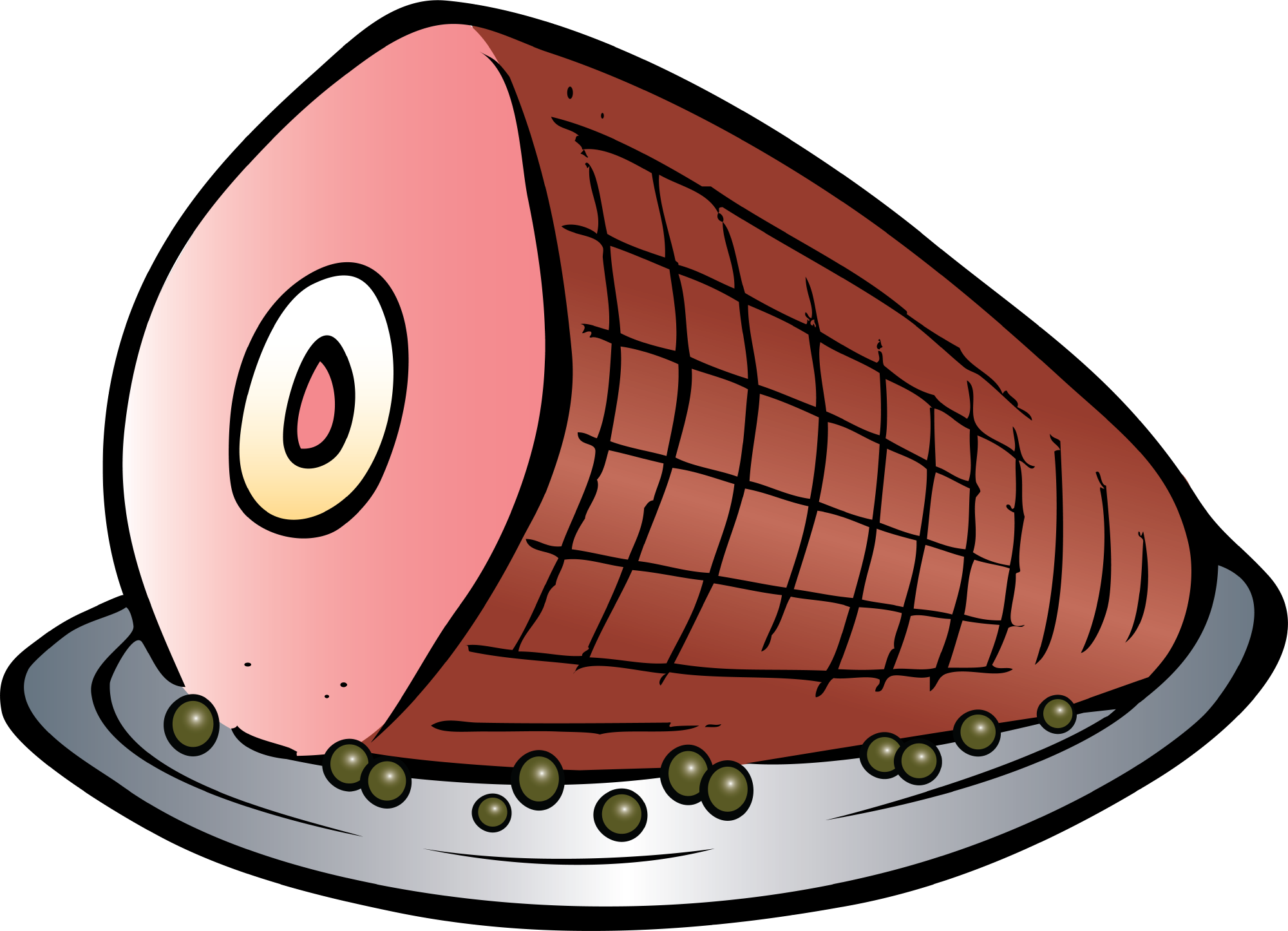 Christmas ham clipart